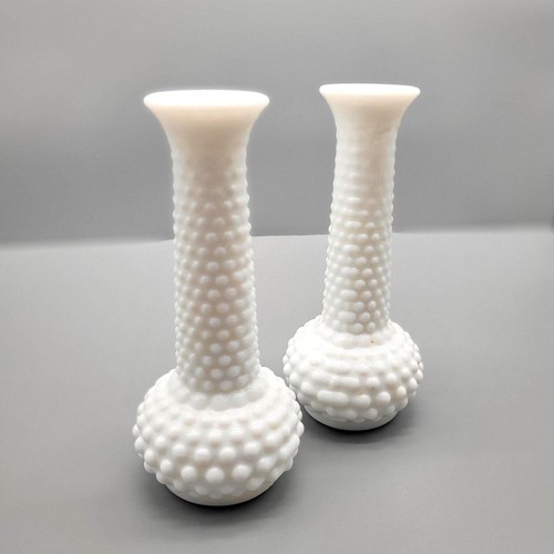 Vintage milk glass hobnail - vintage, bud