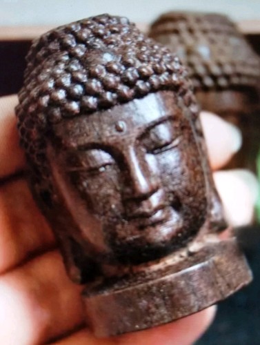 Wooden hand carved buddha - wooden,