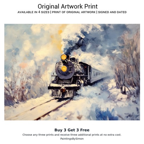 Steam train winter x7 - in,