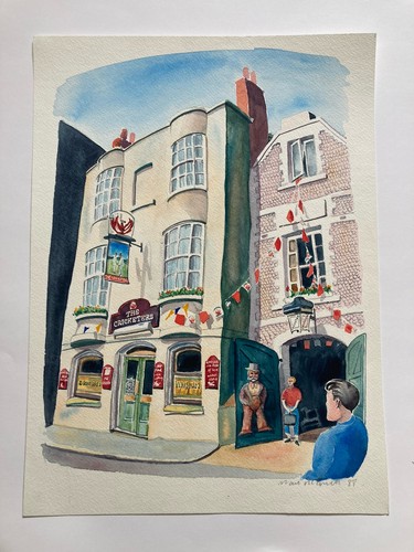 Vintage watercolour painting - watercolour,