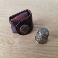Vintage brass sewing - sewing, thimble