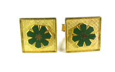 Vintage 1960s Green Enamel &