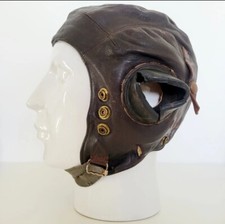 WW2 RAF FLYING HELMET TYPE C WWII LEATHER PILOT HAT FIGHTER BOMBER AIRCREW KIT