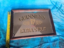 Guinness Extra Stout Vintage Mirror Sign 9x13" 23.5x33.5 Cm.