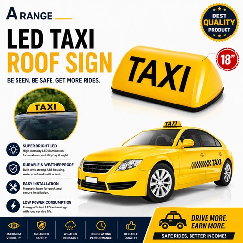 36cm taxi roof - taxi, sign