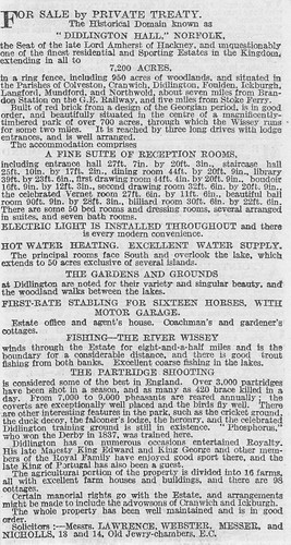 1911 the didlington - didlington, hall