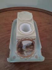 Antique Porcelain Ink Well