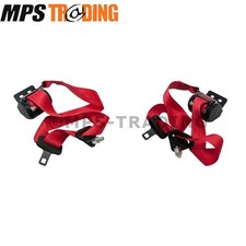 Red Front Seat Belts Land