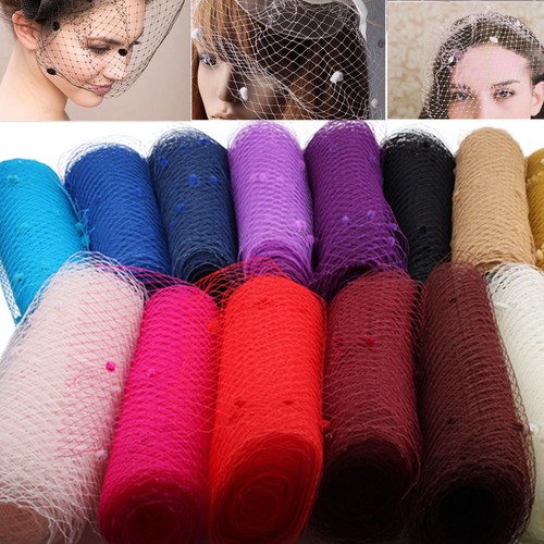 Assort colour woolen dot mesh - colour,