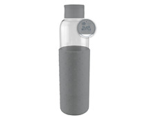 500ml Glass Water Bottle with Silicone Ribbed Cover With Screw Lid BPA Free