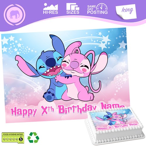 Angel stitch cake - &, topper