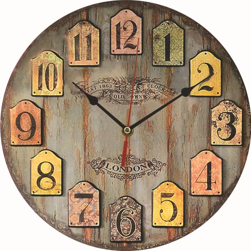 Wall clock silent wood - clock, with
