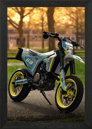 701 supermoto bike - bike, wall