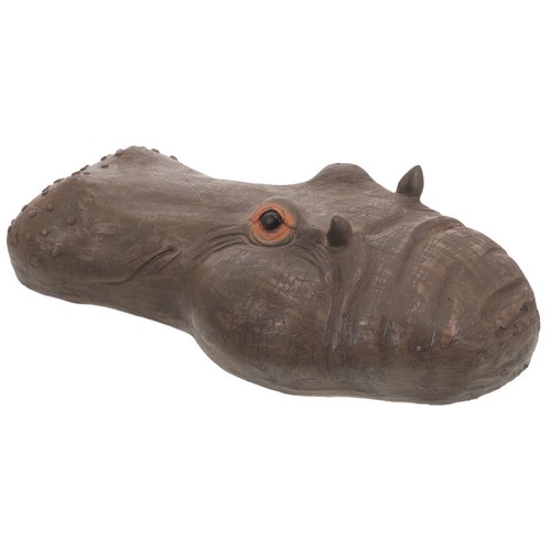 Reusable resin hippo head - resin,