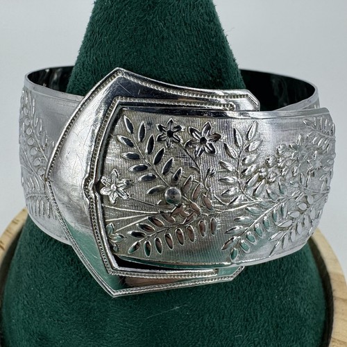 Vintage belt buckle bangle - vintage,