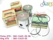 Yamaha RD350 Piston & Ring STD x2 NOS RD350A RD350B Piston Ring Standard SZ 360-