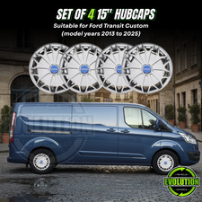 15" Wheel Trims Hub Caps Set of 4 Fits Ford Transit Custom 2013-2026