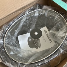 Cookworks 6.5L Slow Cooker Black 320W 3 Heat Settings Glass Lid Ceramic Bowl