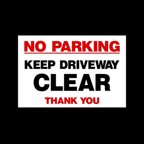 Parking keep driveway clear - driveway,