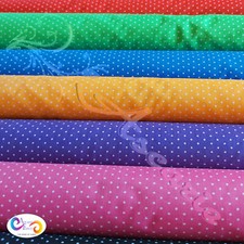 Pin Spot  Dot Fabric Polycotton Dress Craft Material 112cm Wide Bunting 