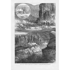 ZULU WAR Scenes at Rorke's Drift - Antique Print 1879