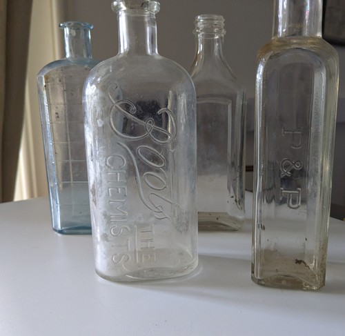 Four vintage glass - four,