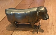 Vintage solid brass bull