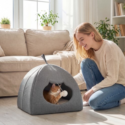 Cat cave bed for - cat,