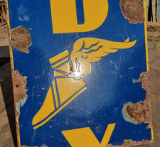 Vintage Old Antique Rare Goodyear Tyres Adv Embossed Porcelain Enamel Sign Board