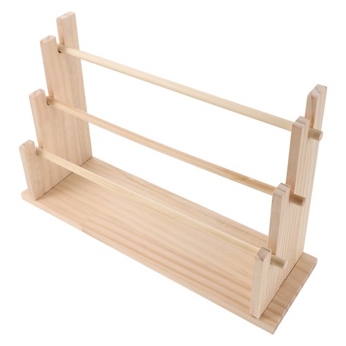 Wood ribbon organizer stand - wood,