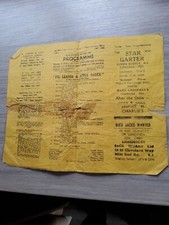 VARIETY THEATRE PROGRAMME