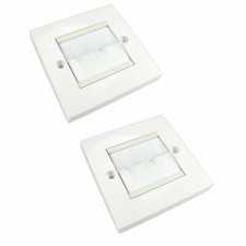 2 X 1 Gang White Brush Wall