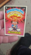 Super Rare 1985 Garbage Pail Kids,Adam Bomb Matte Back Card.average.no Reserve