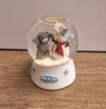 Me to You Christmas Snow Globe Tatty Teddy and Snowman, no box
