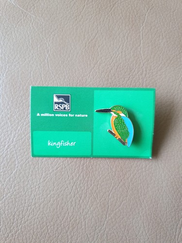 Rspb kingfisher enamel pin - enamel,