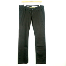 DKNY Jeans Reade Ultra Low Rise Tapered Jeans - Black - Ladies W29 x L32
