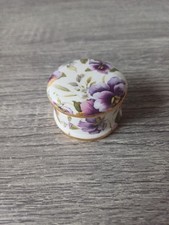 Crown Windsor Bone China Pill Box Small Approx 1.5x1 in