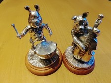 Musician pig pewter figurines