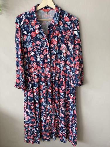 Joules navy maxi dress - navy, red
