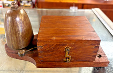Antique Early 20th Century Wooden Box Wall Bell/ Butler Server Bell