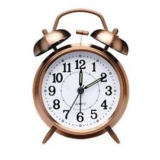 Retro Alarm Clock Old Fashioned Bedside Alarm Clock with Non Ticking Twin Bel...