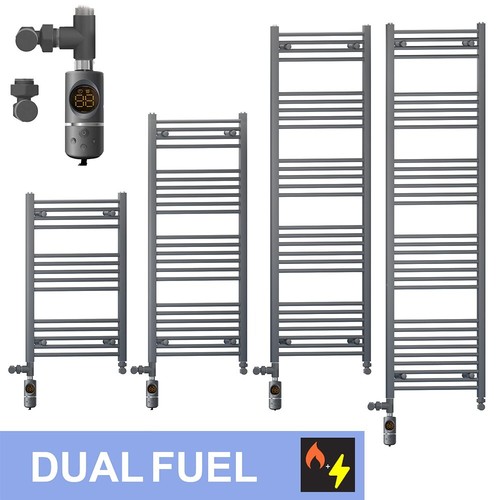 Dual fuel towel radiator 600mm - dual,