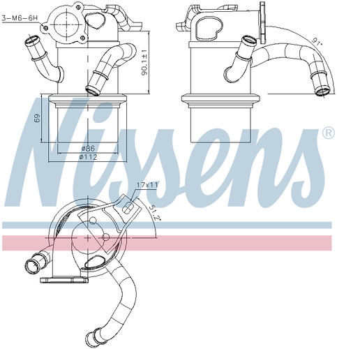 Nissens egr cooler 989315 for - nissens,