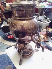 Silver Plated Samovar With Ebony Handles No Makers Name