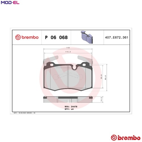Brake pad set - set, p