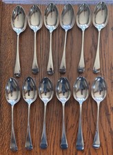 12 Antique Silver Plated Old