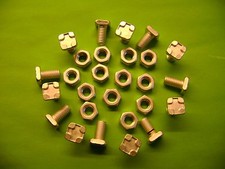 50 ALUMINIUM GREENHOUSE STANDARD SQUARE HEAD 11MM BOLTS AND NUTS see also W + Z