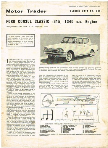 Ford consul classic 315 - 315, series