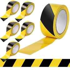 Black And Yellow Hazard Tape Roll Self Sticky Safety Reflective Floor 50M x 50m