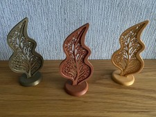 3d Printed Abstract Leaf Filigree Standee - 13cm